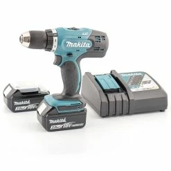 Best Pirce 💯 Perceuse-visseuse à percussion Makita 18V + 2 batteries lithium 3 Ah + Mallette 😍