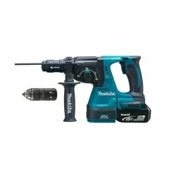 Best Sale 😉 Perfo-burineur MAKITA 18V SDSPLUS Li-ion - 2 batteries 5.0Ah - 1 chargeur rapide - DHR243RTJ ⭐