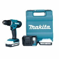 Brand new ✔️ Perceuse-visseuse à percussion Makita 18V + 2 batteries lithium 1.5 Ah + chargeur + Mallette DF488D002 🔥