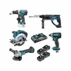 New 😀 MAKITA Ensemble de 5 machines DLX5039PTJ - 18 V 💯