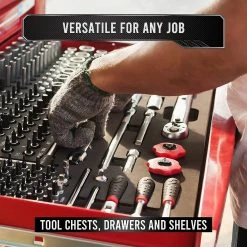 Cheapest 🥰 Precision Defined Revêtement de boîte à outils de qualité professionnelle, 40,6 cm x 4,9 m, noir | Revêtement épais antidérapant pour étagère d'armoire 😍 -Sam Outillage STORE 0611906155383 3