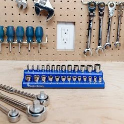 Hot Sale 🎁 Precision Defined Porte-Douilles Magnétique, MÉTRIQUE, 26 Douilles (1/4 pouce (Métrique), Bleu) ✨ -Sam Outillage STORE 0611906155840 5