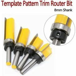 Cheapest 🤩 Tophomer Fraise à copier ​défoncer,fraise droite queue 8 mm de copiage serie,pour faire à la main, autre travail du bois(8 * 3/4 * 50mm) 😀 -Sam Outillage STORE 0781829272273 3 1