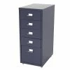 Budget 🥰 Décoshop26 Caisson à tiroirs meuble de rangement bureau sur roulettes 69x28x41cm 5 tiroirs acier gris foncé 04_0004358 🔥