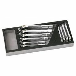 Promo 😉 SAM OUTILLAGE - Module Mousse 1/3 De 10 Clés à pipe débouchées 6/6 Pans 👍