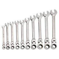 Coupon 🥰 SAM OUTILLAGE - Jeu De 10 Clés Mixtes A Cliquet Articulees 8 A 19 Mm 🔔