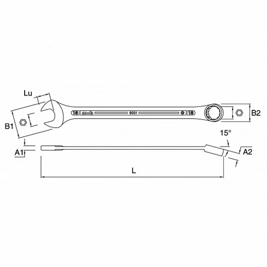 New 💯 MOB - Clé mixte longue 👍 2 New 💯 MOB - Clé mixte longue 👍 – Image 2
