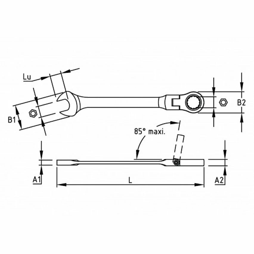 Promo 😀 MOB - Clé mixte articule à cliquet articulee ✨ 3 Promo 😀 MOB - Clé mixte articule à cliquet articulee ✨ – Image 3