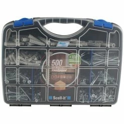 New 🔥 Scell It Coffret 500 Vis Bois mixtes TooSpeed + 100 chevilles quadruples expansion + embout de vissage SCELL-IT 🔥