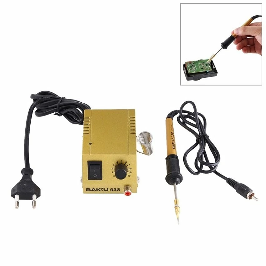 Hot Sale ✨ Wewoo Outil de soudure or et argent Mini fer à souder station thermostatique électrique, UE Plug Couleur Aléatoire ou 🎁 1 Hot Sale ✨ Wewoo Outil de soudure or et argent Mini fer à souder station thermostatique électrique, UE Plug Couleur Aléatoire ou 🎁