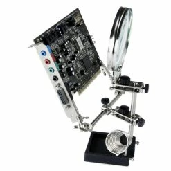 Best deal 😀 Wewoo Outil de soudure Support de fer à ressorts multifonctions de diamètre de 90mm 5X avec loupe ⭐ -Sam Outillage STORE 3615611405839 3