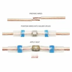 Hot Sale 🧨 Wewoo 100 PCS AWG16-14 Connecteurs de fils de bout à bout thermo-rétractables avec joint d'étanchéité 1,5-2,5 mm Bleu à souder manchon (bleu) 💯 -Sam Outillage STORE 3615612129529 4
