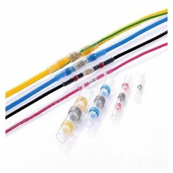 Hot Sale 🧨 Wewoo 100 PCS AWG16-14 Connecteurs de fils de bout à bout thermo-rétractables avec joint d'étanchéité 1,5-2,5 mm Bleu à souder manchon (bleu) 💯 -Sam Outillage STORE 3615612129529 5