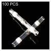 Wholesale ⭐ Wewoo 100 PCS AWG26-24 Connecteurs de fil bout à bout, thermorétractables, étanches, scellés, blanc Bornes à souder (Blanc) 👏
