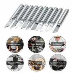 Promo 🤩 Wewoo 10 pointes de fer à souder électrique sans plomb pour mèches à outils PCS 900M-TK 👏 7 Promo 🤩 Wewoo 10 pointes de fer à souder électrique sans plomb pour mèches à outils PCS 900M-TK 👏 -Sam Outillage STORE 3615612595973 4