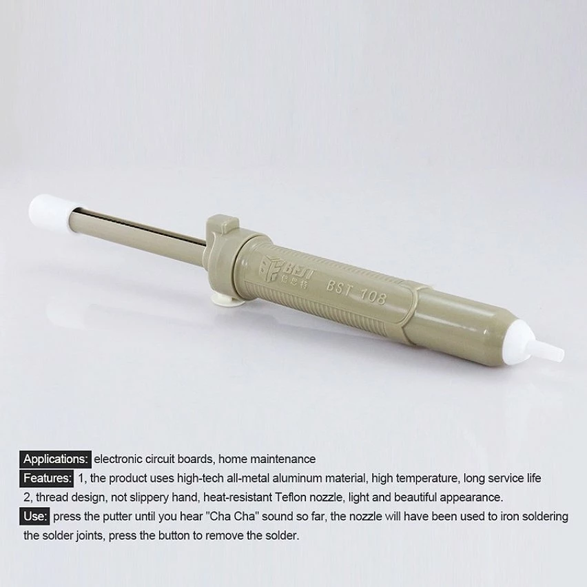 Cheapest ✔️ Wewoo Pompe à dessouder BEST-108 d'aspiration en aluminium et métal Noir 🥰 5 Cheapest ✔️ Wewoo Pompe à dessouder BEST-108 d'aspiration en aluminium et métal Noir 🥰 – Image 5