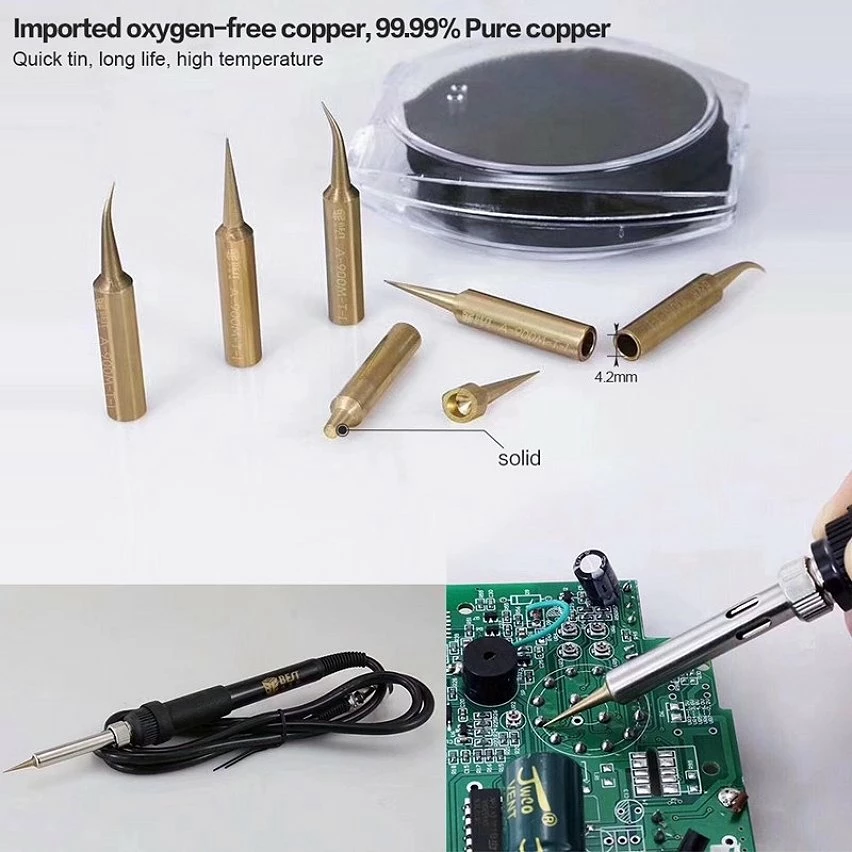 Promo 🎉 Wewoo Pointe de fer à souder de à à basse température à base de cuivre pur 10 PCS BEST ✨ 7 Promo 🎉 Wewoo Pointe de fer à souder de à à basse température à base de cuivre pur 10 PCS BEST ✨ – Image 7