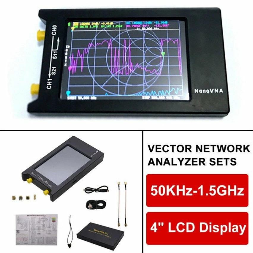 Cheapest 🎉 Wewoo NanoVNA-H4 Écran LCD à vue complète de 4 pouces 50Khz-1.5Ghz VNA HF VHF UHF UV Analyseur de réseau vectoriel 🥰 4 Cheapest 🎉 Wewoo NanoVNA-H4 Écran LCD à vue complète de 4 pouces 50Khz-1.5Ghz VNA HF VHF UHF UV Analyseur de réseau vectoriel 🥰 – Image 4