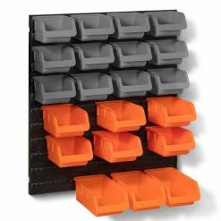 Best Pirce 🥰 IDMARKET Kit de rangement mural 45 pièces panneau perforé et porte-outils 👍 -Sam Outillage STORE 3662897032693 6