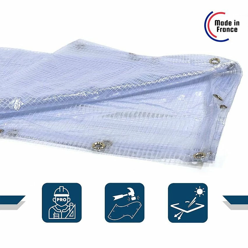 Brand new 🎁 TECPLAST Bâche de Protection 3,8x9 m 400MU - Bâche Armée Transparente étanche - Anti-UV - Haute Performance - Made in France 😉 2 Brand new 🎁 TECPLAST Bâche de Protection 3,8x9 m 400MU - Bâche Armée Transparente étanche - Anti-UV - Haute Performance - Made in France 😉 – Image 2
