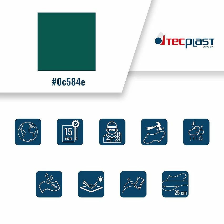 Wholesale 💯 TECPLAST Bâche de Chantier 6x8 m 900CH Verte - Qualité 15 ans - Bâche de protection étanche pour Travaux - Made in France ✨ 3 Wholesale 💯 TECPLAST Bâche de Chantier 6x8 m 900CH Verte - Qualité 15 ans - Bâche de protection étanche pour Travaux - Made in France ✨ – Image 3