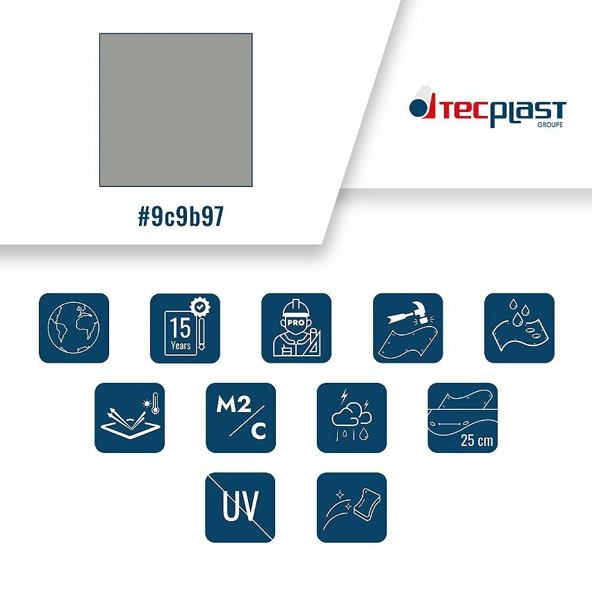 Budget ⌛ TECPLAST Bâche de Protection 3x5 m Ignifugée M2 680MU2 Grise - Qualité 15 ans - Bâche étanche Anti-Chaleur - Made in France ✔️ 3 Budget ⌛ TECPLAST Bâche de Protection 3x5 m Ignifugée M2 680MU2 Grise - Qualité 15 ans - Bâche étanche Anti-Chaleur - Made in France ✔️ – Image 3