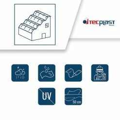 Buy ✨ TECPLAST Bâche Toiture 10x15 m 250TO Verte et Marron - Haute Performance - Bâche d'étanchéité pour Couvreur et Charpentier 🔔 -Sam Outillage STORE 3663936004794 3