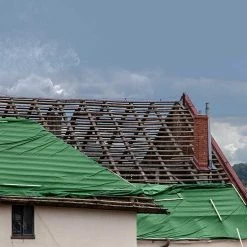 Budget 🌟 TECPLAST Bâche Toiture 2x3 m 250TO Verte et Marron - Haute Performance - Bâche d'étanchéité pour Couvreur et Charpentier ⭐ -Sam Outillage STORE 3663936004800 5 1