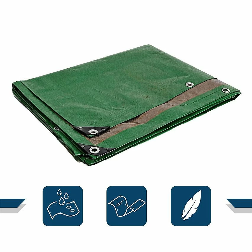 Outlet ⌛ TECPLAST Bâche Toiture 6x10 m 250TO Verte et Marron - Haute Performance - Bâche d'étanchéité pour Couvreur et Charpentier 😍 2 Outlet ⌛ TECPLAST Bâche Toiture 6x10 m 250TO Verte et Marron - Haute Performance - Bâche d'étanchéité pour Couvreur et Charpentier 😍 – Image 2