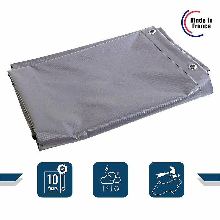 Wholesale ❤️ TECPLAST Bâche Toiture 5x6 m 680TO Grise - Qualité 10 ans - Bâche d'étanchéité pour Couvreur et Charpentier - Made in France 💯 2 Wholesale ❤️ TECPLAST Bâche Toiture 5x6 m 680TO Grise - Qualité 10 ans - Bâche d'étanchéité pour Couvreur et Charpentier - Made in France 💯 – Image 2