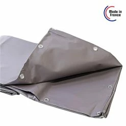 Brand new 😀 TECPLAST Bâche de Protection 3x4 m 680MU Grise - Qualité 10 ans - Bâche PVC étanche - Résistance Anti-UV - Made in France ✔️ -Sam Outillage STORE 3663936005333 5