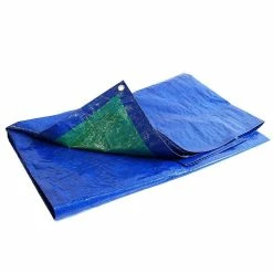 Best deal 😉 TECPLAST Bâche de Chantier 8x12 m 150CH Bleue et Verte - Haute Qualité - Bâche de protection imperméable pour Travaux 👍