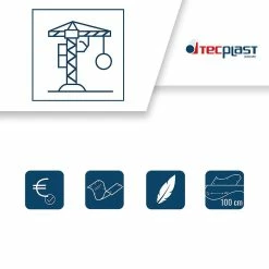 Promo ✔️ TECPLAST Bâche de Chantier 5x8 m 80CH Bleue - Economique - Bâche de protection pour Travaux d'intérieur - Anti-poussière ✔️ -Sam Outillage STORE 3663936005876 3 1