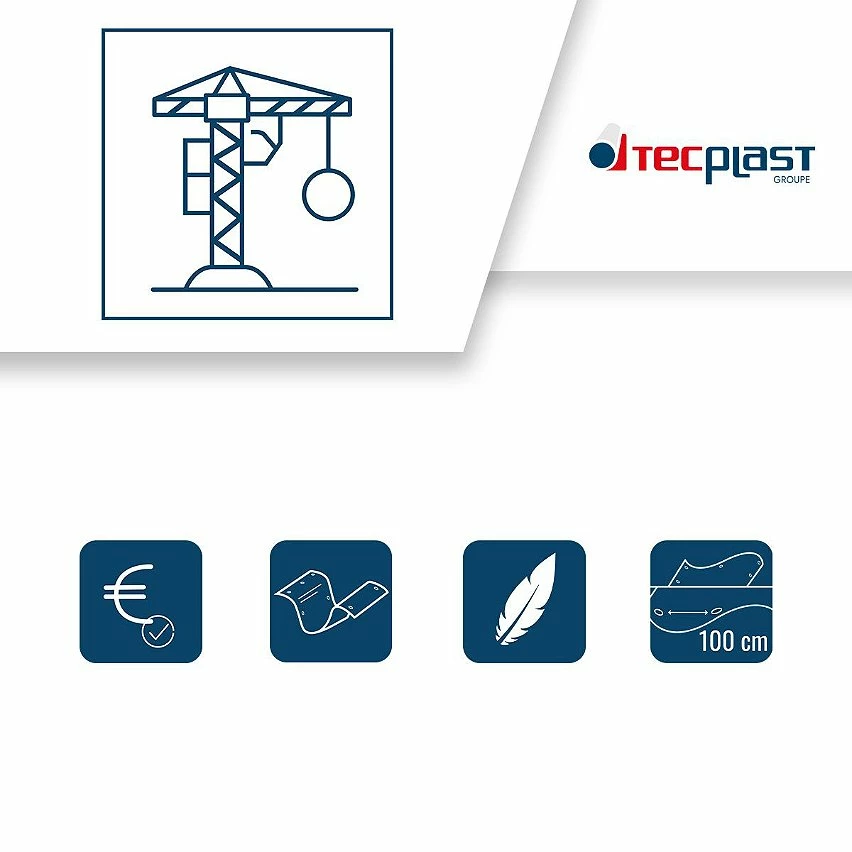 Hot Sale 🎉 TECPLAST Bâche de Chantier 4x5 m 80CH Bleue - Economique - Bâche de protection pour Travaux d'intérieur - Anti-poussière 😉 3 Hot Sale 🎉 TECPLAST Bâche de Chantier 4x5 m 80CH Bleue - Economique - Bâche de protection pour Travaux d'intérieur - Anti-poussière 😉 – Image 3