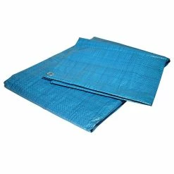 Promo ✔️ TECPLAST Bâche de Chantier 5x8 m 80CH Bleue - Economique - Bâche de protection pour Travaux d'intérieur - Anti-poussière ✔️