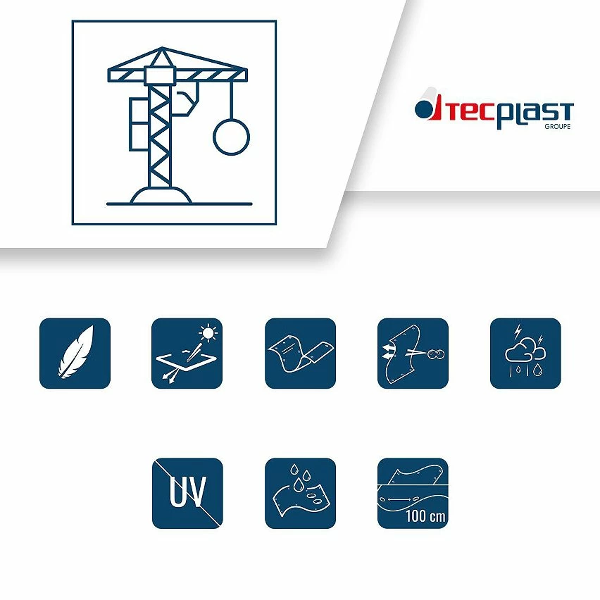 Discount ⭐ TECPLAST Bâche de Chantier 3x4 m 170CH - Bâche Armée Transparente - Haute Qualité - Protection imperméable Travaux d'extérieur ✨ 3 Discount ⭐ TECPLAST Bâche de Chantier 3x4 m 170CH - Bâche Armée Transparente - Haute Qualité - Protection imperméable Travaux d'extérieur ✨ – Image 3