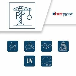 Hot Sale ❤️ TECPLAST Bâche de Chantier 8x12 m 250CH Verte et Marron - Haute Performance - Bâche de protection étanche pour Travaux 🧨 -Sam Outillage STORE 3663936006194 3 5