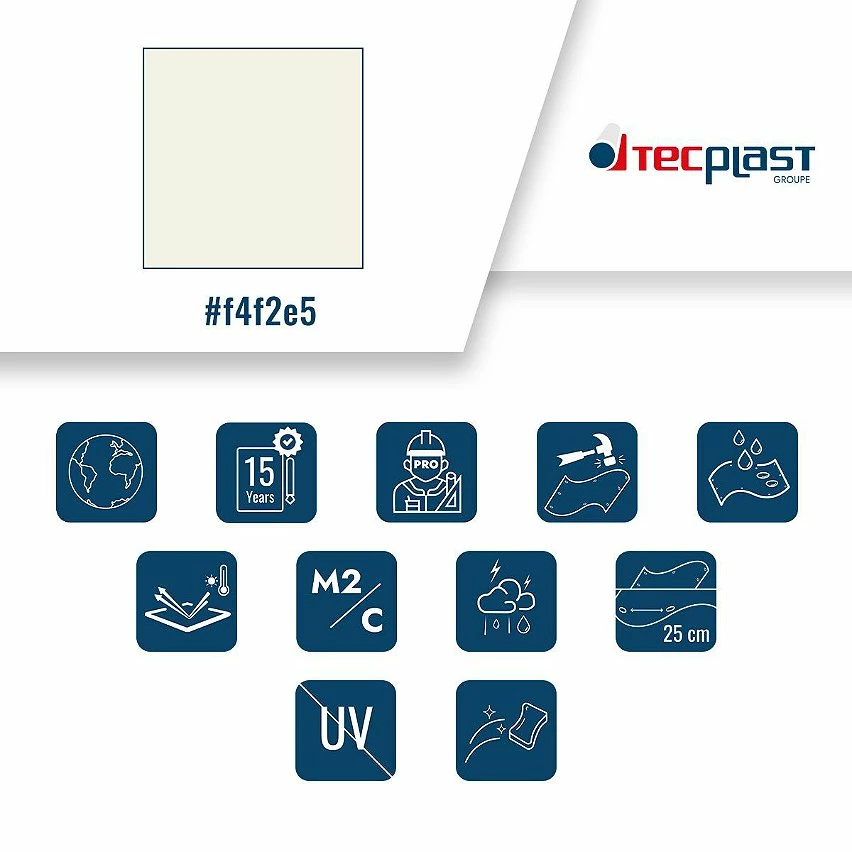 New đ TECPLAST BĂąche de Protection 6x8 m IgnifugĂ©e M2 680MU2 Blanche - QualitĂ© 15 ans - BĂąche Ă©tanche Anti-Chaleur - Made in France đ 3 New đ TECPLAST BĂąche de Protection 6x8 m IgnifugĂ©e M2 680MU2 Blanche - QualitĂ© 15 ans - BĂąche Ă©tanche Anti-Chaleur - Made in France đ â Image 3