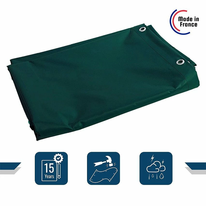 Budget ❤️ TECPLAST Bâche de Chantier 5x6 m 900CH Verte - Qualité 15 ans - Bâche de protection étanche pour Travaux - Made in France 🛒 2 Budget ❤️ TECPLAST Bâche de Chantier 5x6 m 900CH Verte - Qualité 15 ans - Bâche de protection étanche pour Travaux - Made in France 🛒 – Image 2