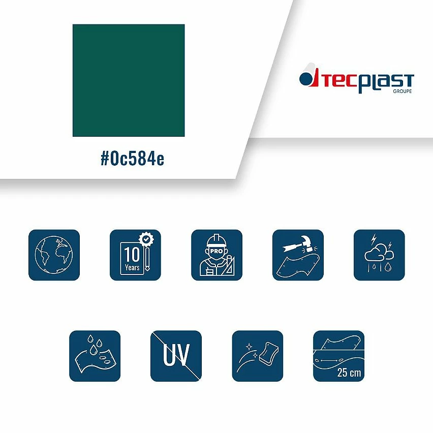 Budget 👍 TECPLAST Bâche de Chantier 8x12 m 680CH Verte - Qualité 10 ans - Bâche de protection étanche pour Travaux - Made in France 🔔 3 Budget 👍 TECPLAST Bâche de Chantier 8x12 m 680CH Verte - Qualité 10 ans - Bâche de protection étanche pour Travaux - Made in France 🔔 – Image 3