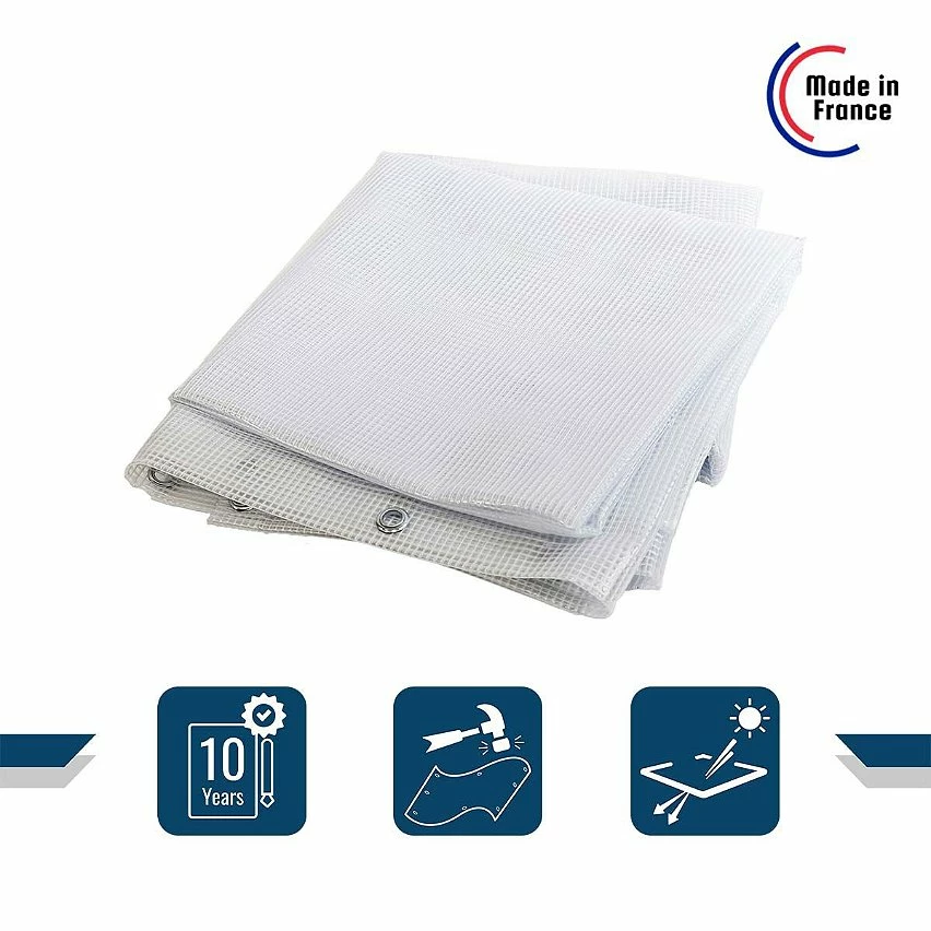 Flash Sale 🥰 TECPLAST Bâche de Protection 3,8x9 m 500MU - Qualité 10 ans - Bâche Armée Transparente étanche - Anti-UV - Made in France ⭐ 2 Flash Sale 🥰 TECPLAST Bâche de Protection 3,8x9 m 500MU - Qualité 10 ans - Bâche Armée Transparente étanche - Anti-UV - Made in France ⭐ – Image 2