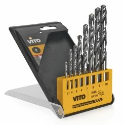 Promo 💯 Perceuse à percussion 850W VITO + 8 Forets Acier 3 à 10 mm + Boite à outils VITO 18" 🔥 -Sam Outillage STORE 3663936035217 2 1