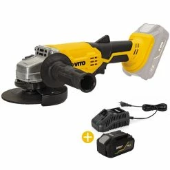 Cheapest 🎁 Meuleuse d'angle sans fil 20V 115mm + Batterie Lithium 4AH + Chargeur Rapide VITO EGO LI 🎉
