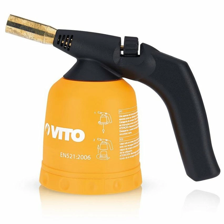 Wholesale 😍 Lampe à souder VITO Allumage piezo coque ABS + 4 Cartouches gaz 190gr Sécurité stop gaz ❤️ 2 Wholesale 😍 Lampe à souder VITO Allumage piezo coque ABS + 4 Cartouches gaz 190gr Sécurité stop gaz ❤️ – Image 2