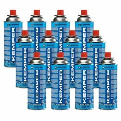 Cheap 🤩 Pack de 12 Bouteilles de gaz Cartouche gaz KEMPER 220g butane UN2037 Bonbonne pour appareils à gaz 🎉