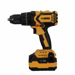 Wholesale ✨ Perceuse Brushless sans fil 20V + 2 batteries Lithium 4Ah VITO Chargeur rapide Coffret accessoires ⌛ -Sam Outillage STORE 3663936045902 3