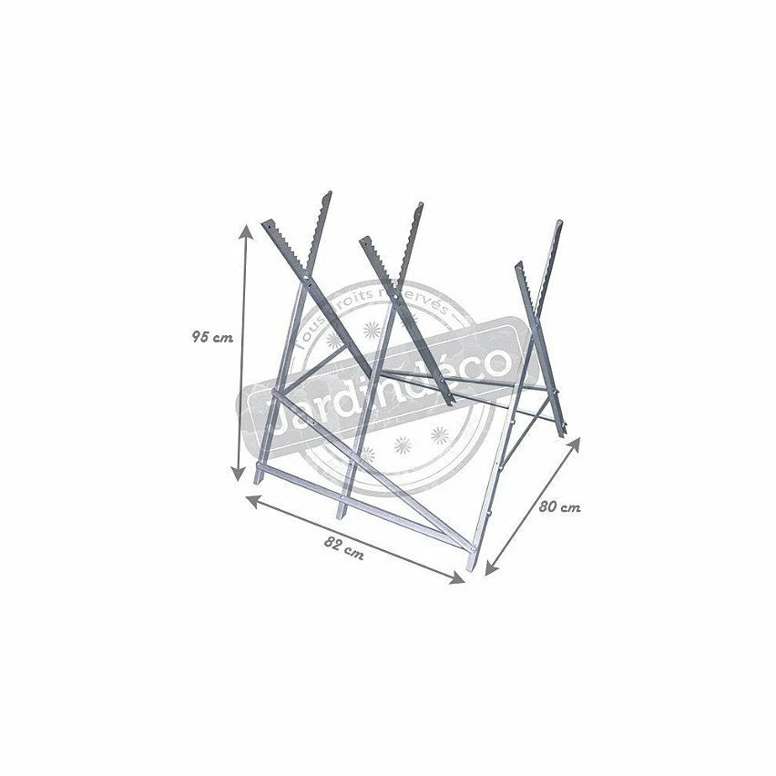 New 😉 Ribiland Chevalet à bûches pliable en métal 🤩 2 New 😉 Ribiland Chevalet à bûches pliable en métal 🤩 – Image 2