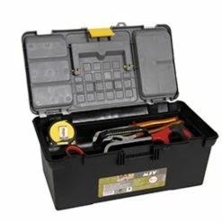 Deals â MSV Boite organisateur Ă outils avec plateau et compartiments 40cm Noir & Jaune â