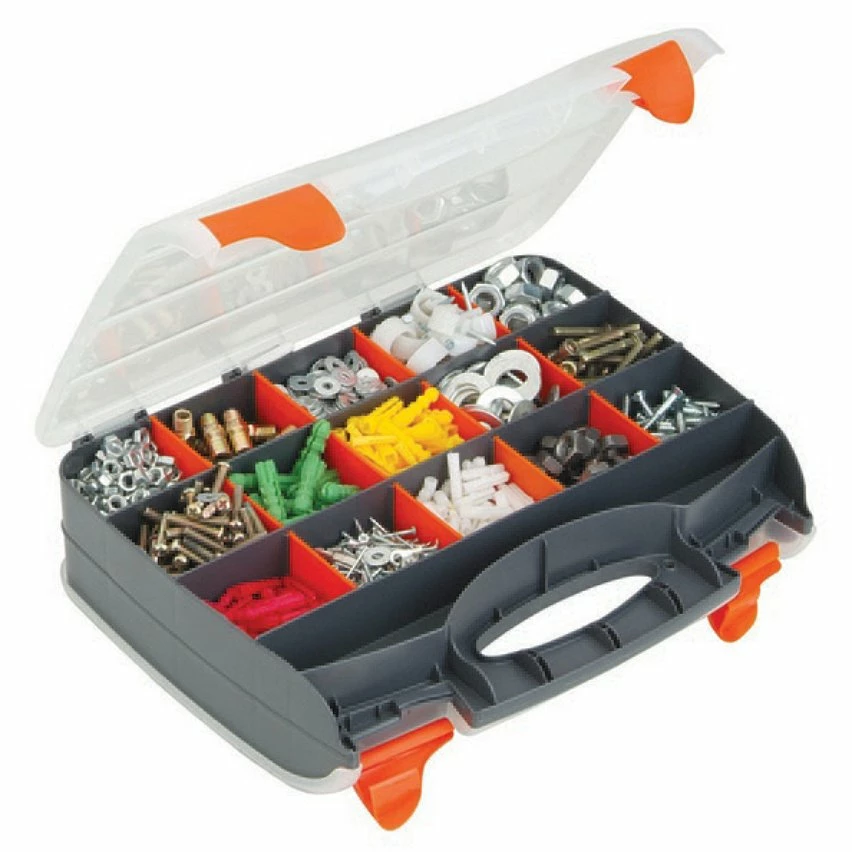 Cheapest 🎉 MSV Boite à outils organiseur double Face 32x26cm Transparente 😉 2 Cheapest 🎉 MSV Boite à outils organiseur double Face 32x26cm Transparente 😉 – Image 2