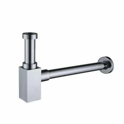 Brand new ⭐ Palici Siphon à tasse carré design en laiton chromé, G 1/4 ✔️